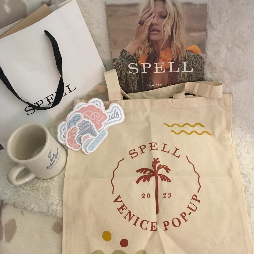 SPELL Baked Goods Venice Pop Up Samples!! mug stickers bags
